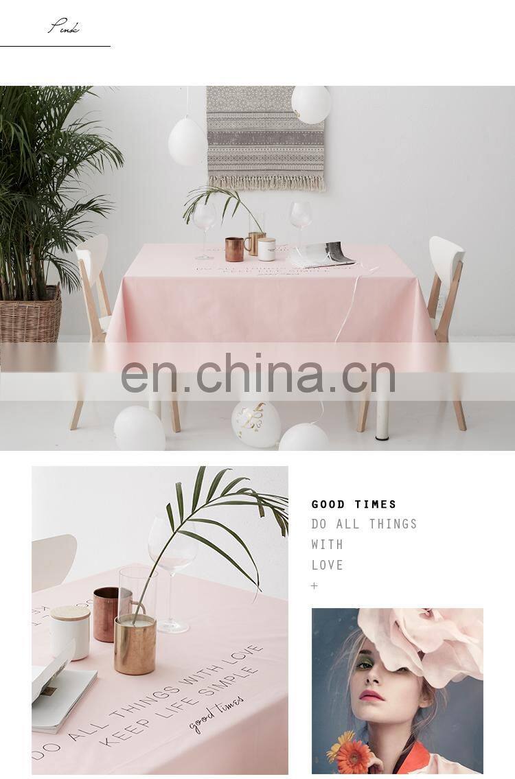 RAWHOUSE design rectangle cotton withe gray canvas dining table runner