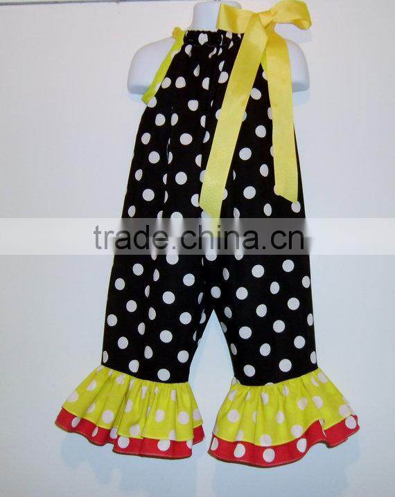 custom child clothing fashion cheap baby dot kids ruffle shorts