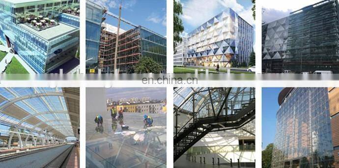 Competitive price high security 12.76mm skylight tempered laminated glass roof panels