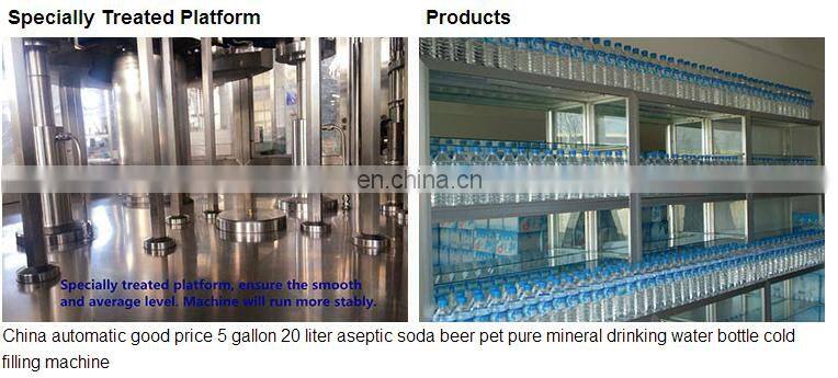 China automatic good price 5 gallon 20 liter aseptic soda beer pet pure mineral drinking water bottle cold filling machine
