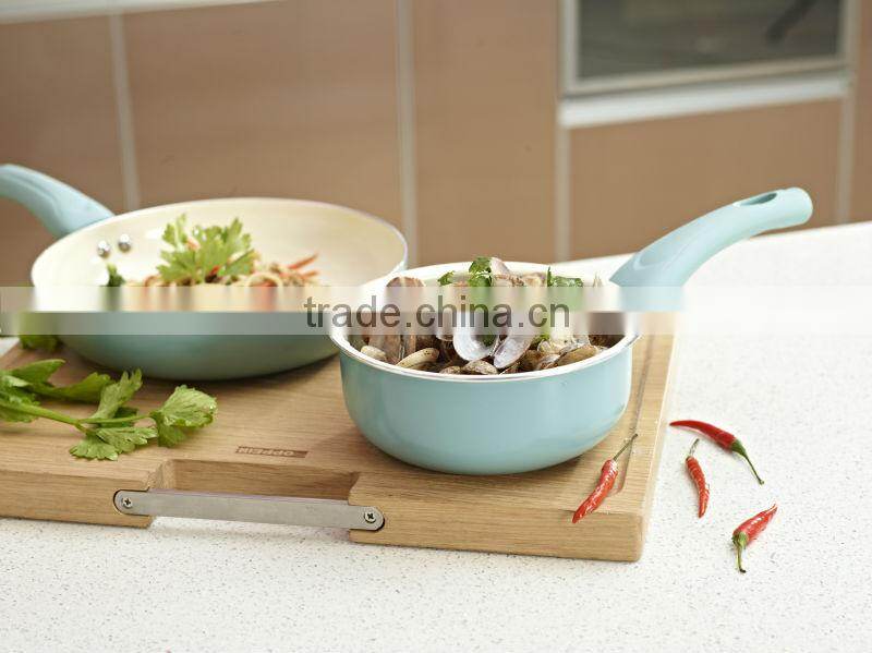 16CM Aluminum Non-Stick Sauce Pan With Glass Lid; Aluminum Sauce Pan For Kitchen; Divided Sayce Pan