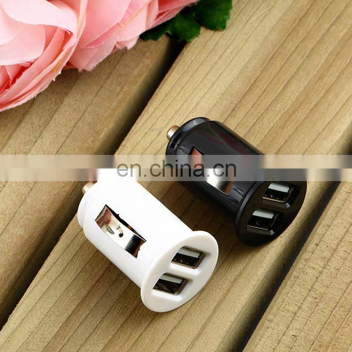 Power Dual Car Charger 2 Port USB Mini Bullet Universal Car Charger Adapter