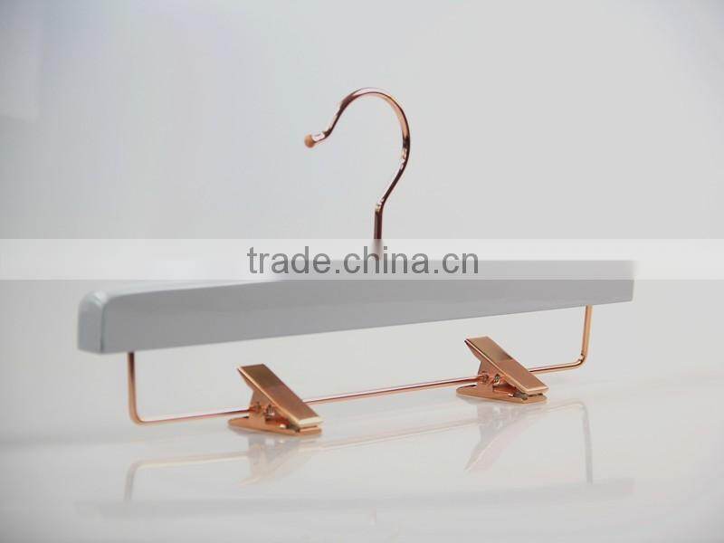 high end wooden hanger matched sets with gold hardware