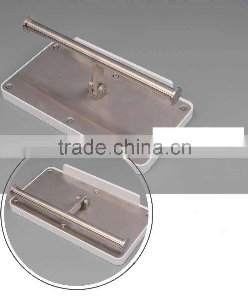 stainless steel bathroom shelf with toilet paper holder / wall mounted bathroom shelf / bathroom accessory