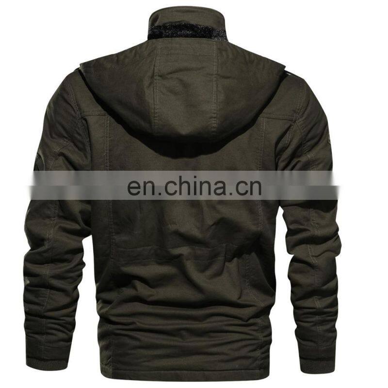 2021 cross-border Amazon eaby wish plus velvet thick mid-length washed cotton large size loose coat jacket cotton jacket