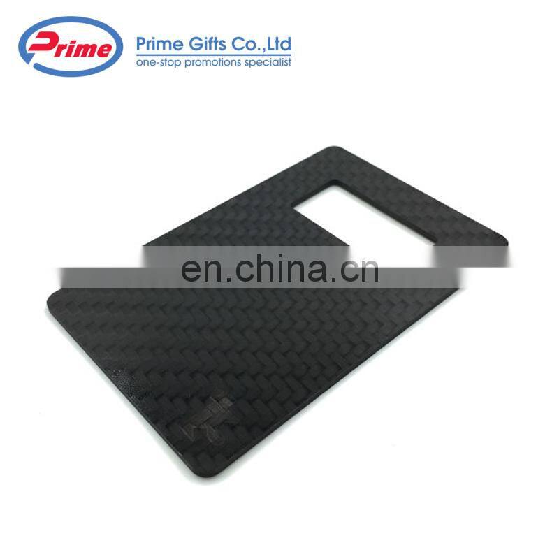 Custom Carbon Fiber Bottle Opener Credit Card Shaped