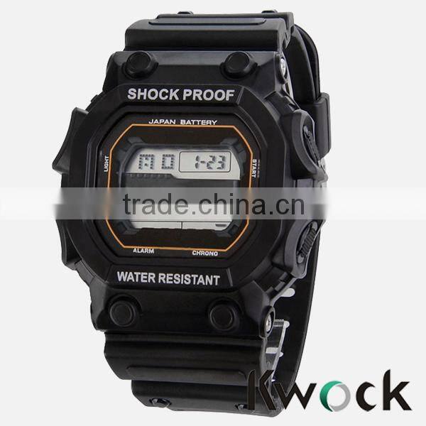 High Quality Sport Digital Silicone Watch with Quartz Movement and Made of Plastic Case Reach 3ATM Water Resistance
