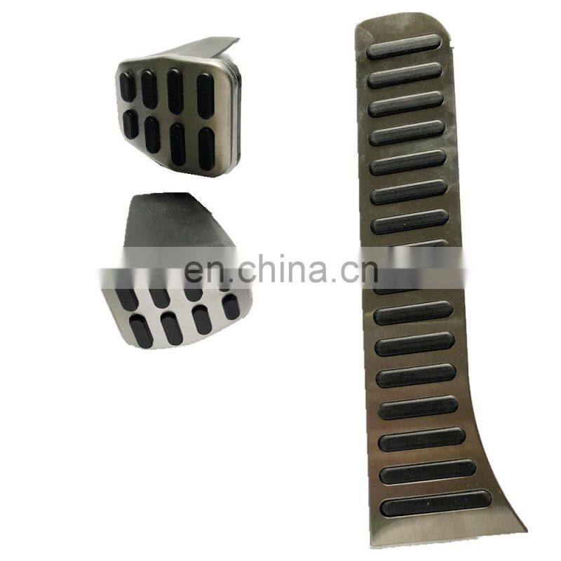 Non-drill Auto Stainless Steel Accelerator Car Pedal Rubber Brake Pad Brake Pedal Covers For Skoda