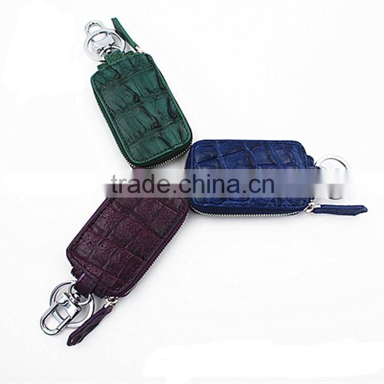 Guangzhou High Quality Luxury Crocodile Skin Leather Car Key Case Key Holder for Men or Women