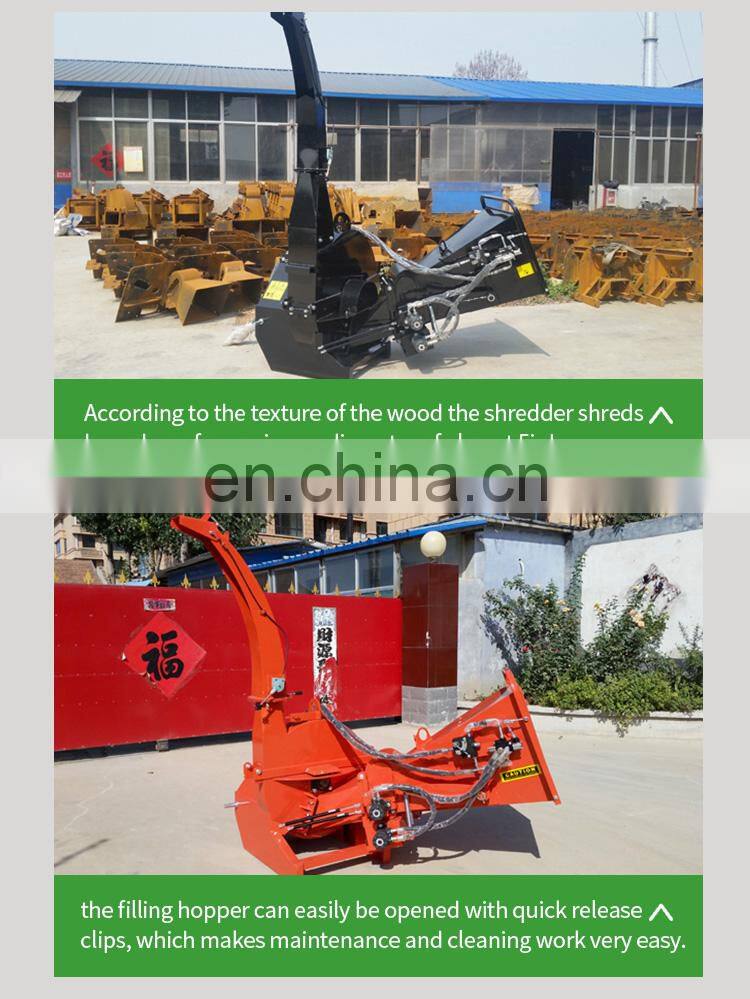 Professional pto Hydraulic Feeding BX92R Garden Leaf Mulcher Shredder Mulching Chipping branches wood chipper