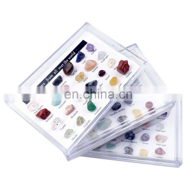 Natural Stone Gemstone Beads Agate Khambhat Rocks And Crystal Specimens Set Natural Mineral Teaching Specimen In Gift Box