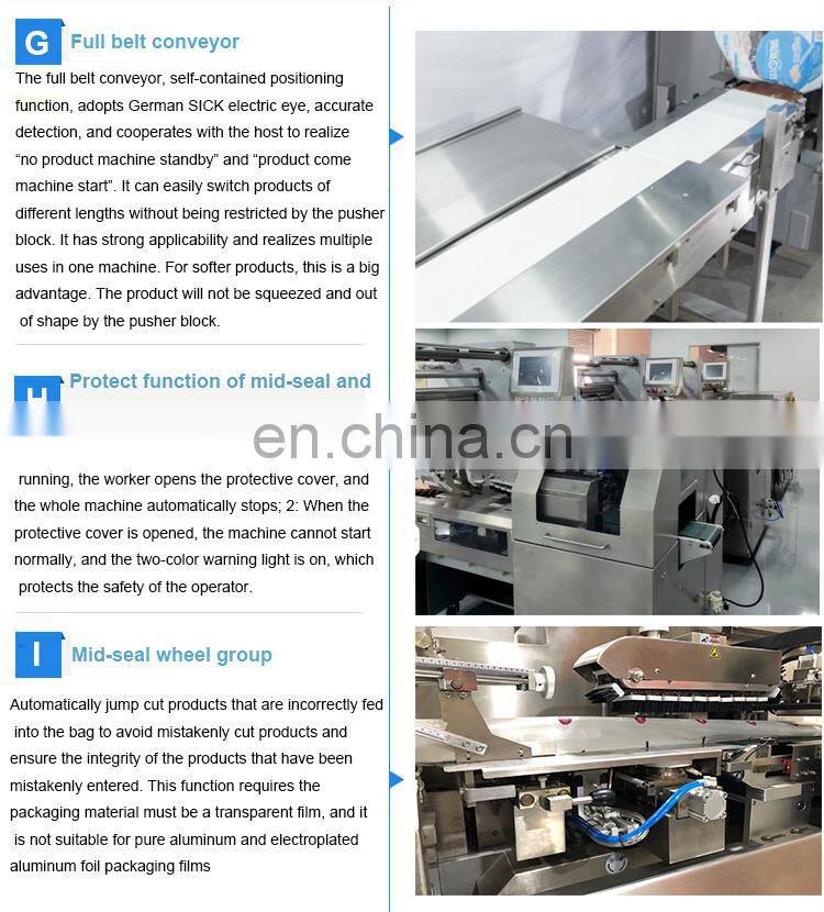 Ruipuhua Frozen food/ Dumplings/Noodles/Bun Horizontal Pillow Type Flow Pack Packaging Machine