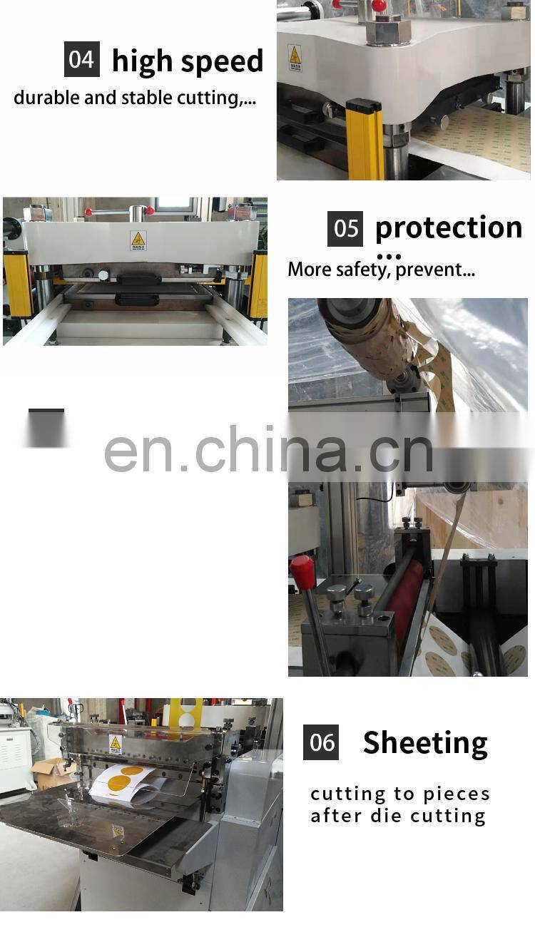 Double Sided Tape Flatbed Die Cutting Machine High Speed 3M/PE Foam Label Punching Die Cutting 30 Sets Production Capacity Grey