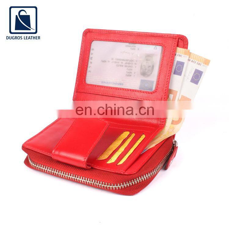 Unique Design Wholesale Supply Widely Selling Good Quality Nickle Fitting Genuine Leather Wallet for Women at Competitive Price