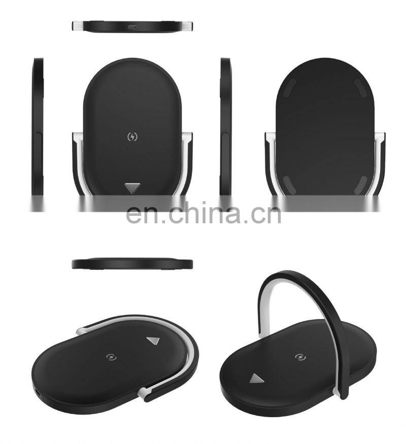 15W Fast Wireless Charger Table Lamp For iPhone X XR XS Mobile Phone Charging Holder Night Light Pad Phone Stand Desk Lamp