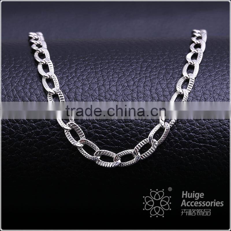 simple design fashion jewelry rhodium plated cheap necklace