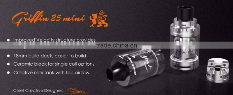 Newest releaseed vape Black GeekVape Griffin 25 Mini with 18mm build deck/geekvape griffin 25 mini RTA atomizer