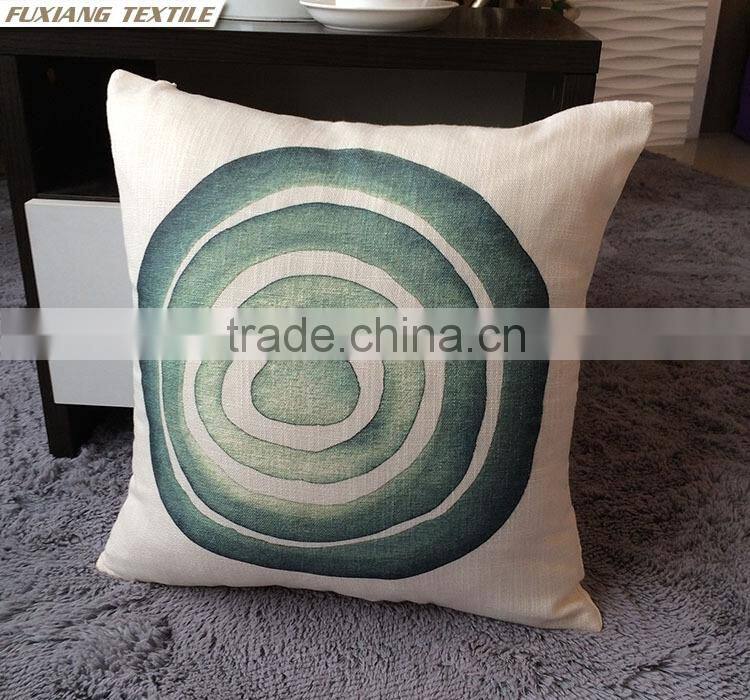 faux linen digital print pillow cushion