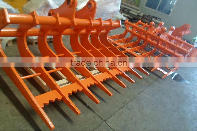 attachments of excavator rake for doosan 140w excavator