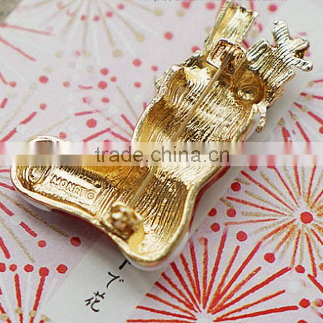 zinc alloy Metal women dress shoe christmas brooch