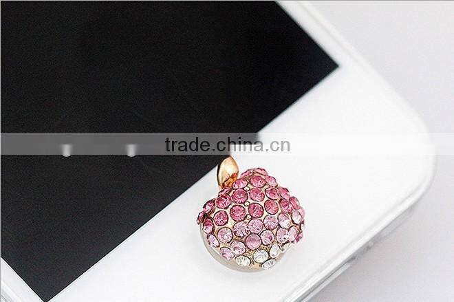 Fashion Rhinestone Flower for iphone 5 home button sticker