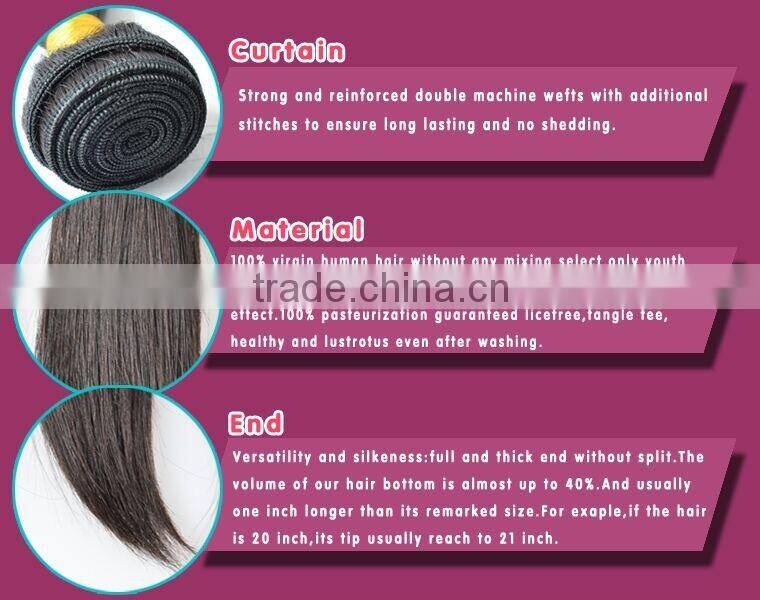 Factory Hot Selling Natural Colour Unprocessed Brazilian hair Pieces,14"/12" Closure
