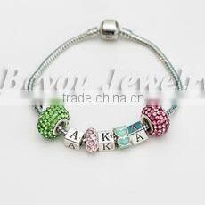 Customized Alpha Kapp Alpha Logo rhinestone greek divine sorority jewelry fancy AKA gift bangle bracelet