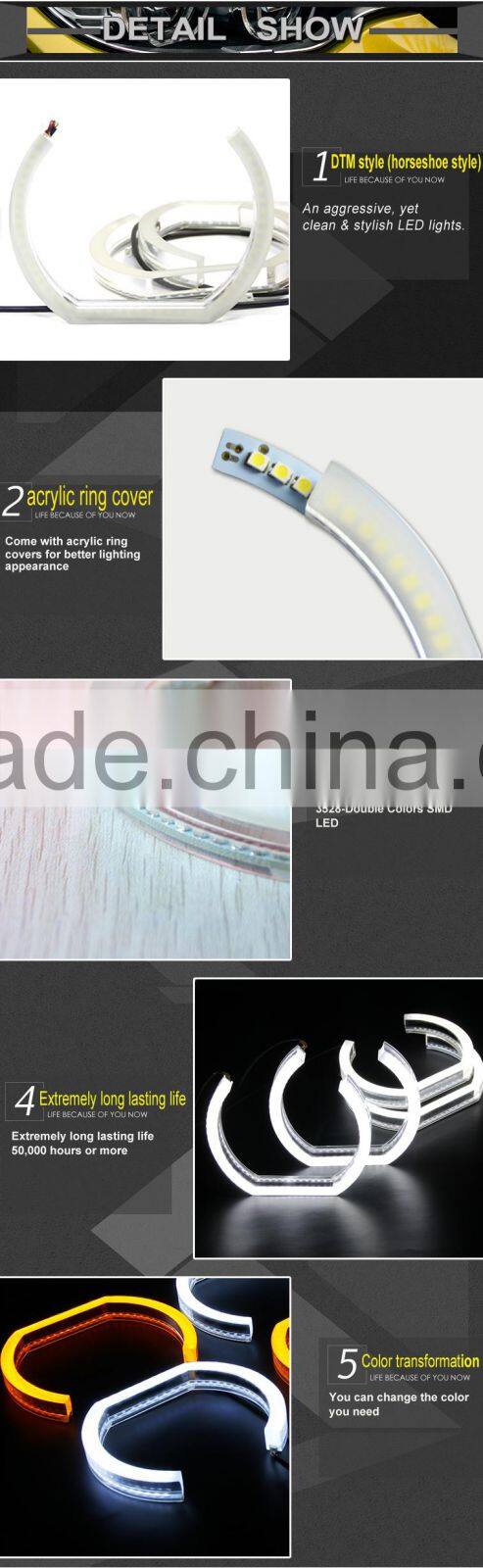 Xenon Headlight Switchback LED Angel Eyes Halo Rings Kit For BMW E90 E92 E93 M3 F30