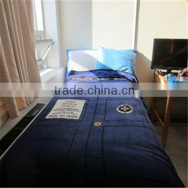 New Doctor Who DW TARDIS Police Box Throw Blanket Coral Fleece Carpet Christmas Gift