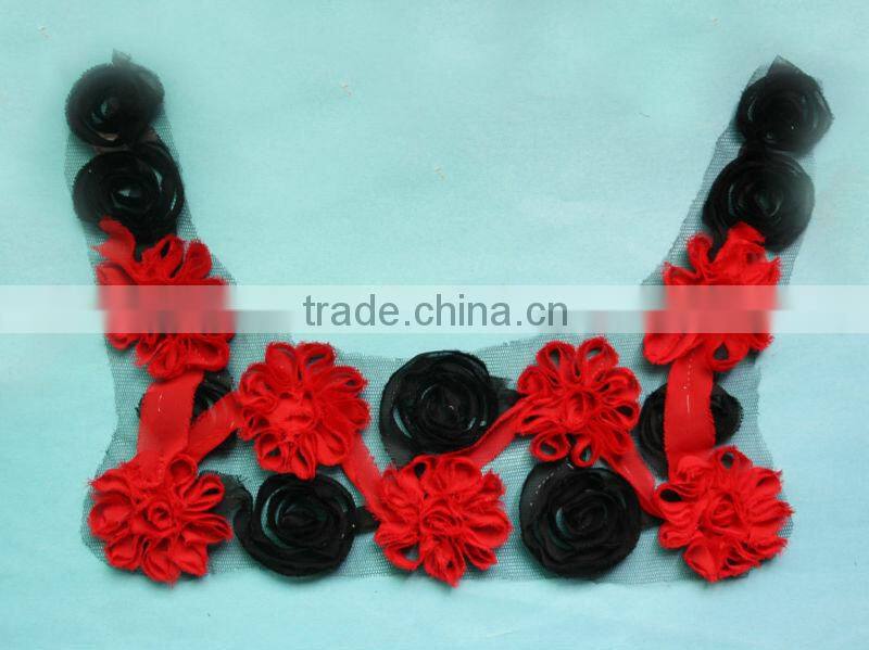 New v-shape cotton crochet lace collar neck design ladies