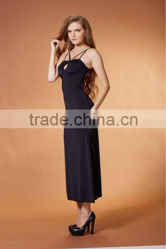 Newest arrival Fashionable sexy hot sales women night long fancy Halter Dress llingeries 3379