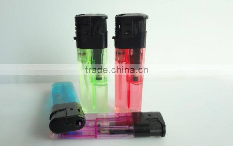 cheap price transparent disposable lighter black head electronic cigarette lighter