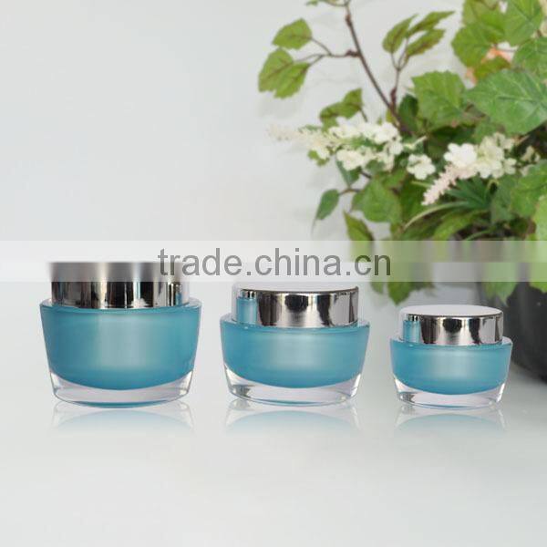 China Manufacturer 15g 30g 50g Metallized Red Plastic Jar for Facial Cream Eye Cream