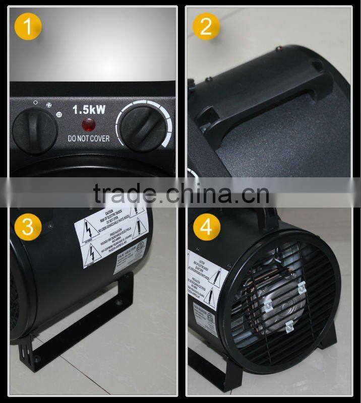 1500W ETL portable quiet modern indoor fan heater