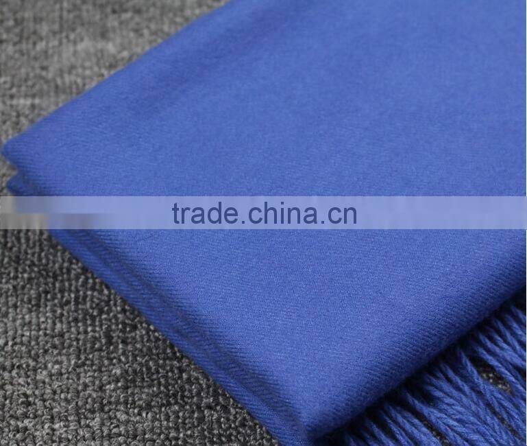 Best Selling Winer Warm Woman Fashion Tassel Plush Plain Cashmere Pashmina