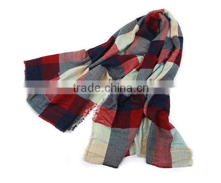 New Tassel Striped Plaid Fashion Woman Cashmere Poncho