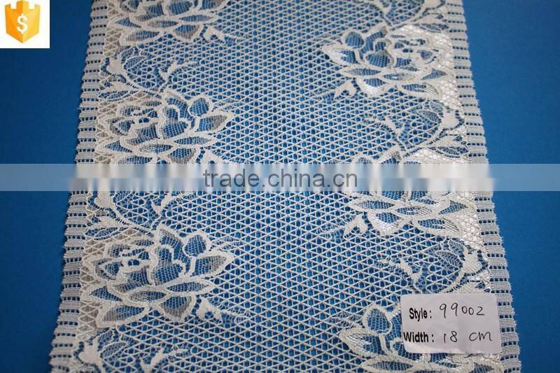 2016 cheap french swiss cotton lace material hot sale width 18cm for underwear