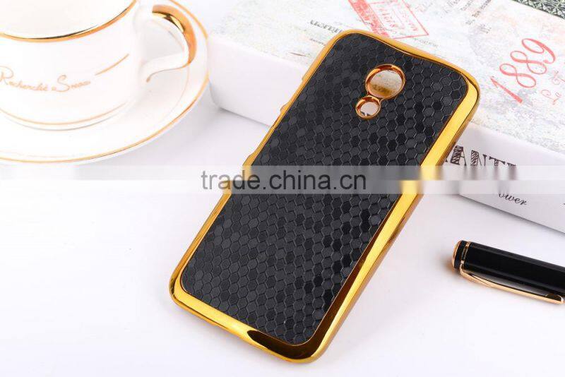 Mobile phone electroplating leather case for Motorola G2 2ND GEN hard back cover case