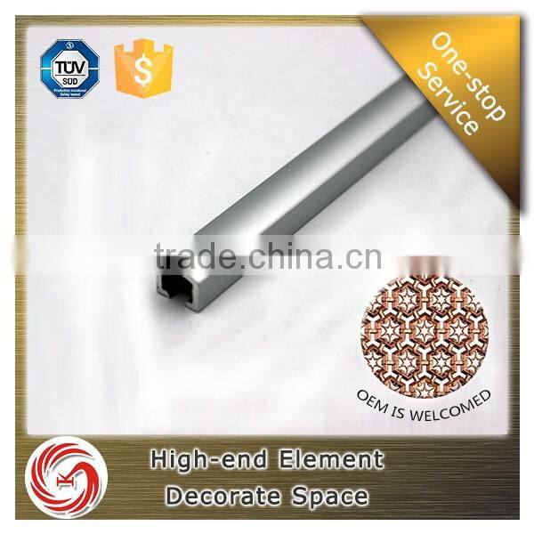 Silver aluminum wall ceramic listello /u shape tile trim