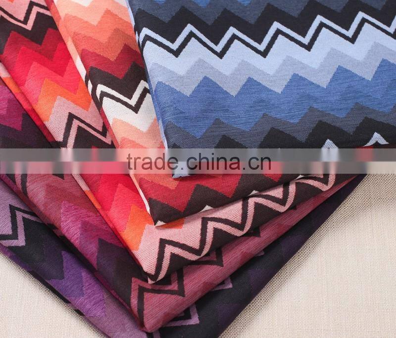Yarn dyed colorful jacquard floral design 100%polyester sofa fabric textile