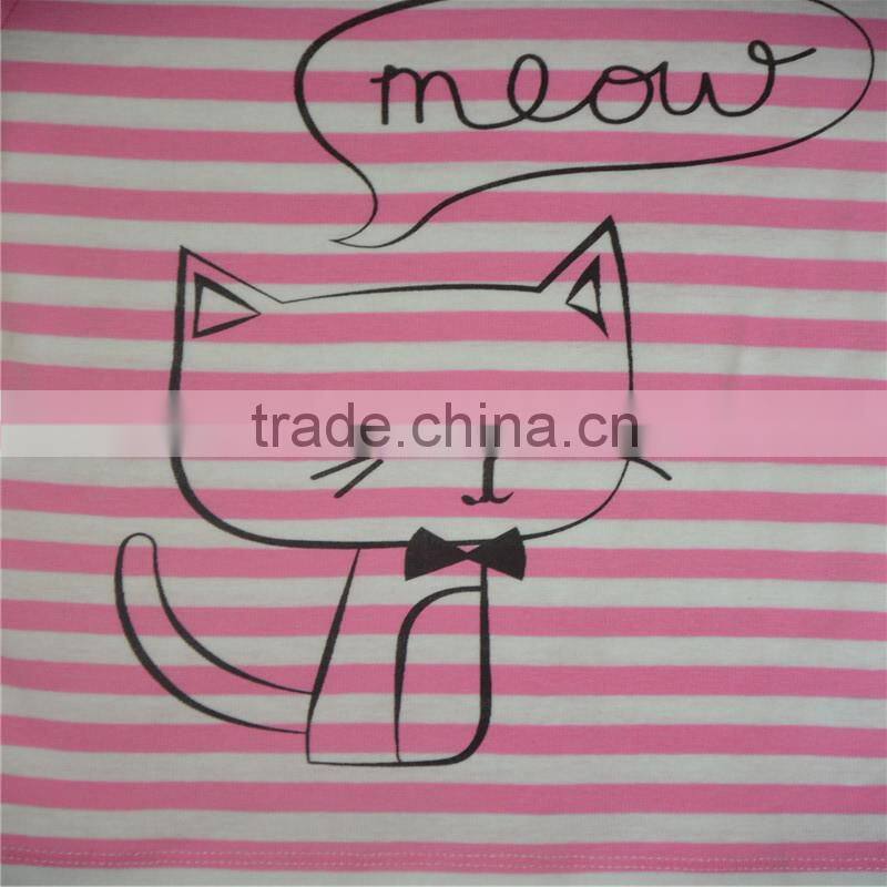 cotton net plain cat baby girl tshirt