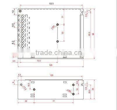 T-120D Triple output switch power supply 120w