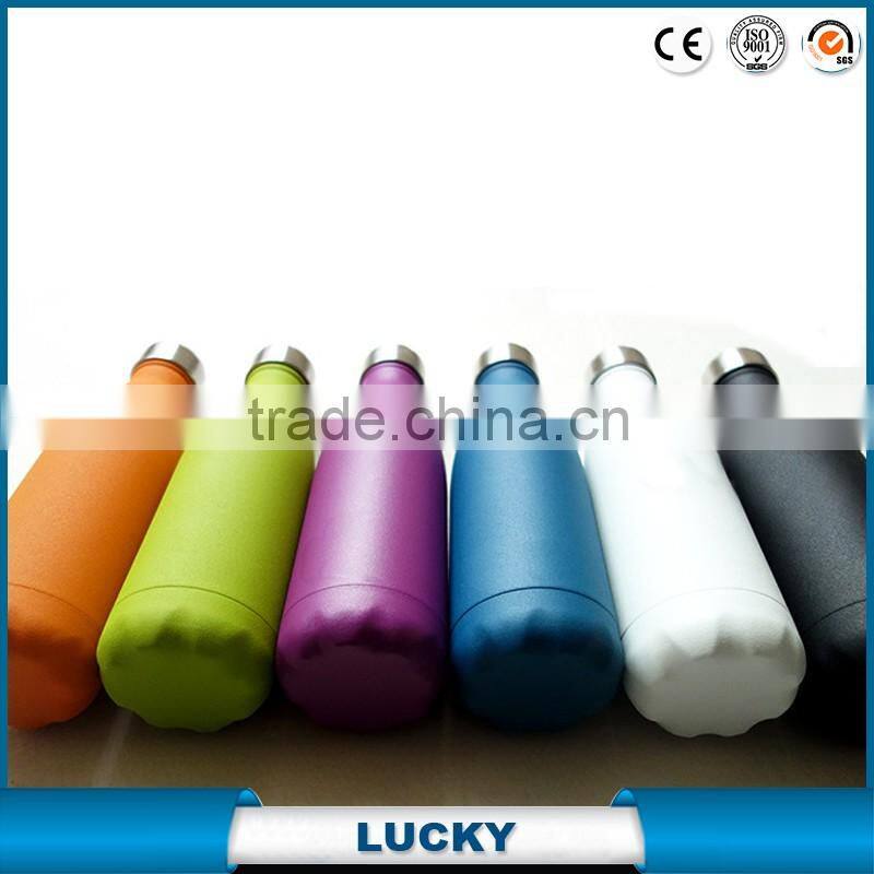 Vacuum Double Wall Travel Coffee Mug With Push Button Lid Handle