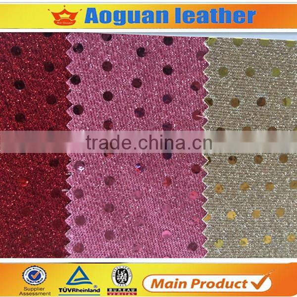 2016 new design ladies shoes material fashion shiny sequin glitter fabric for shoes women hot sell in india market T5795