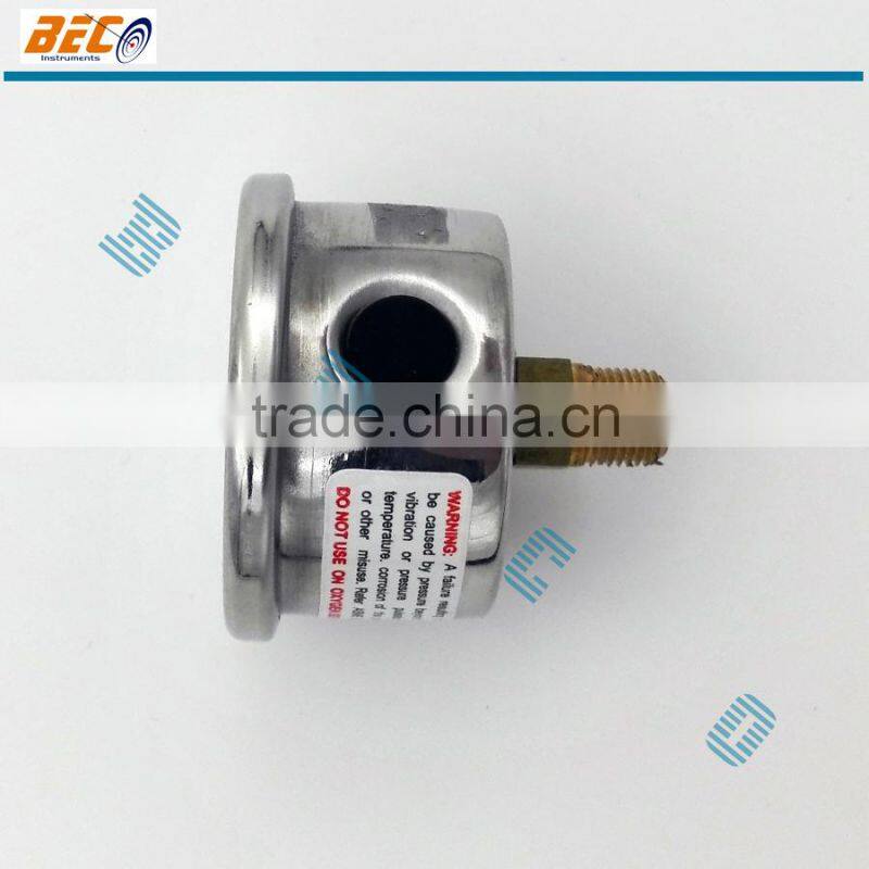 anti proof dry type stainlee steel pressure gauge manometer