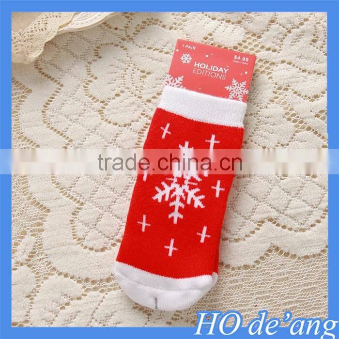Hogift hot selling baby socks thick warm terry socks combed cotton Christmas baby socks MHo-198