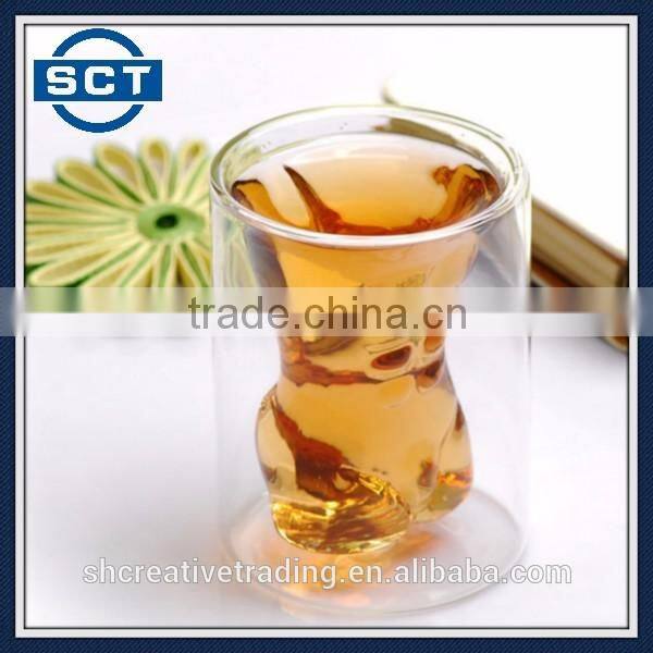 Crystal Muscle Man Mug Whiskey Wine Bar Glass Cup