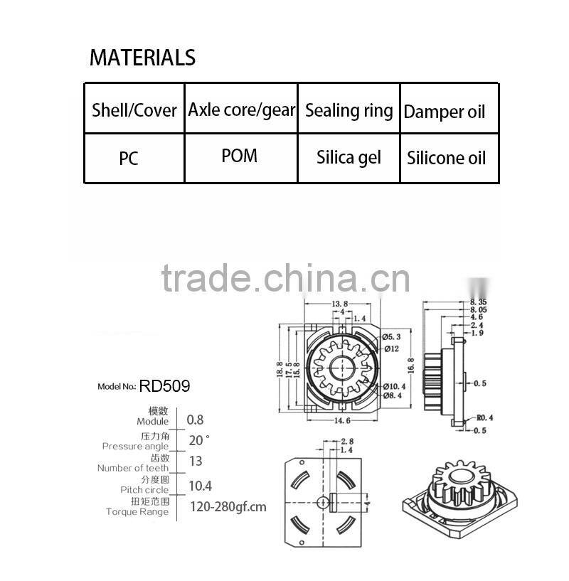 2015 High Quality rotary damper