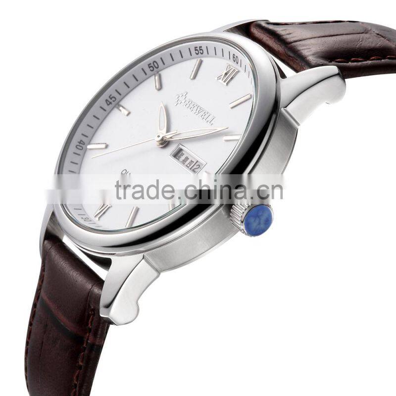 Men wrist watch,japan movt quartz watch stainless steel back