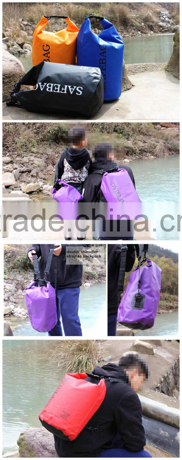 Outdoor foldable duffle bag waterproof motorcycle dry bag